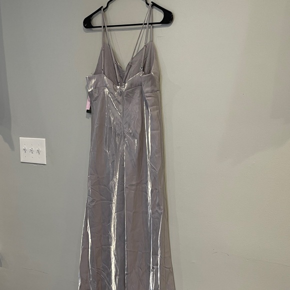 NWT Wild Fable Women's Size XL Iridescent Maxi Slip Dress Silver - Picture 8 of 9